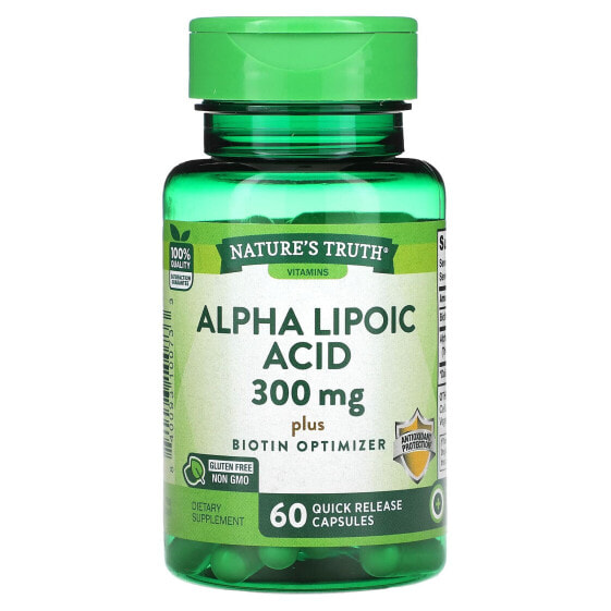 Vitamins, Alpha Lipoic Acid, 300 mg, 60 Quick Release Capsules