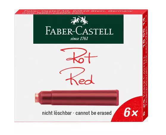 Ручка настольная Faber-Castell 185514 красная 6 шт Германия