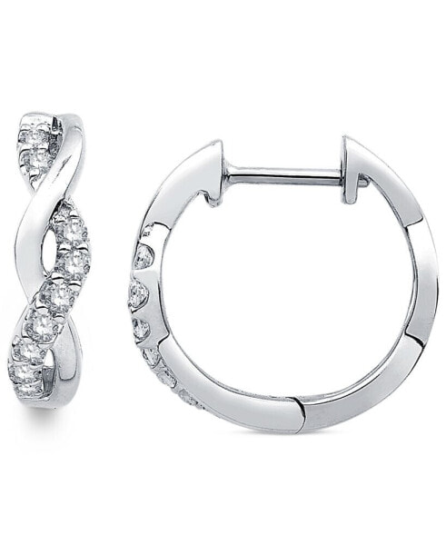 Серьги Macy's Diamond Twist Hoop