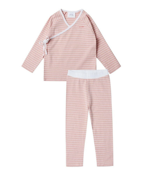 Baby Girls Baby, Newborn Matching Side Snap Kimono Top and Pants Set