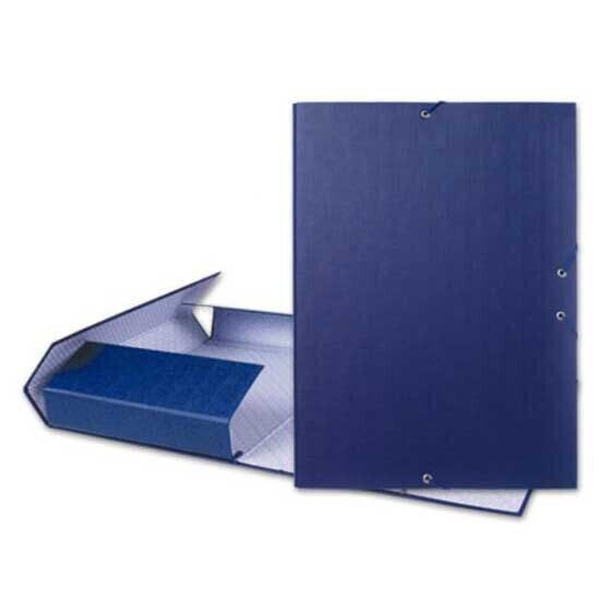 Папка проектная Liderpapel ворсистая спина 70 мм синяя из картона