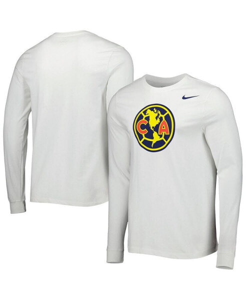Men's White Club America Core Long Sleeve T-shirt