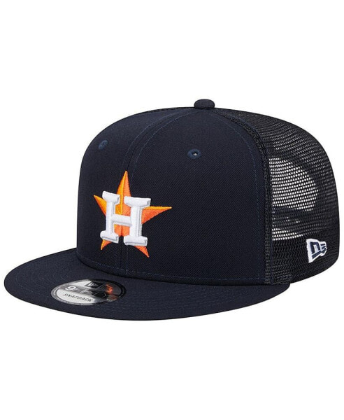 Men's Navy Houston Astros Team Color Trucker 9FIFTY Snapback Hat