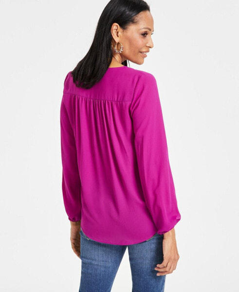 Women's Hardware-Trim Surplice Blouse, Created for Macy's