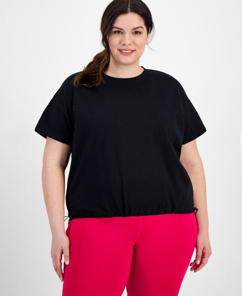 Plus Size Comfort Flow Drawcord T-Shirt, Created for Macy's
