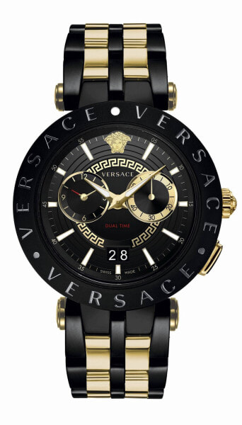 Versace Herren Armbanduhr V-Race Schweizer Uhr schwarz VEBV00619