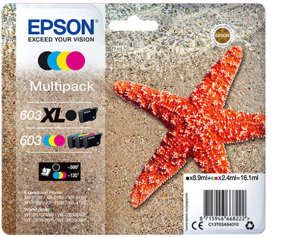 Multipack 4-colours 603 XL Black/Std. CMY - High (XL) Yield - Pigment-based ink - Dye-based ink - 8.9 ml - 7.2 ml - 1 pc(s)
