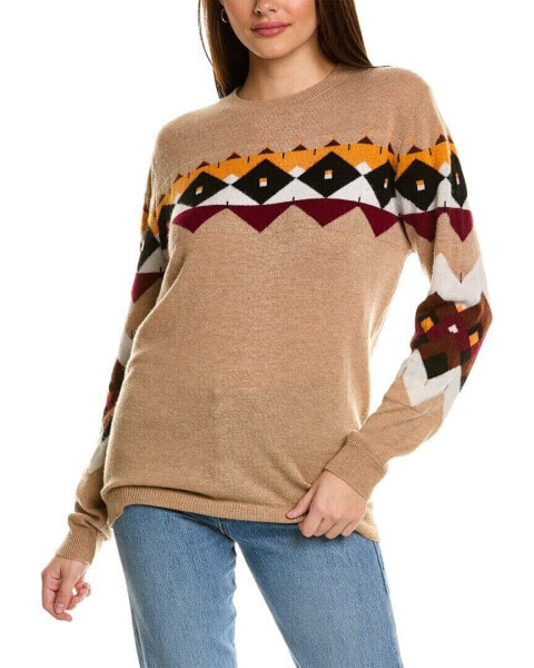 Scott & Scott London Fifi Wool & Cashmere-Blend Tunic Sweater Women's Brown S