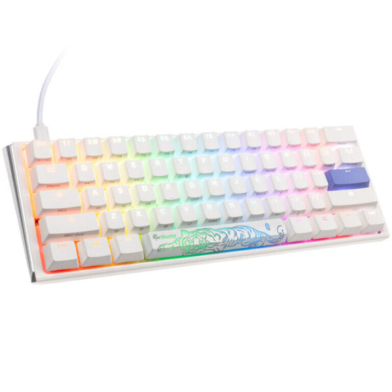 Ducky One 3 Classic Pure White Mini Gaming Tastatur, RGB LED - MX-Speed-Silver (US)