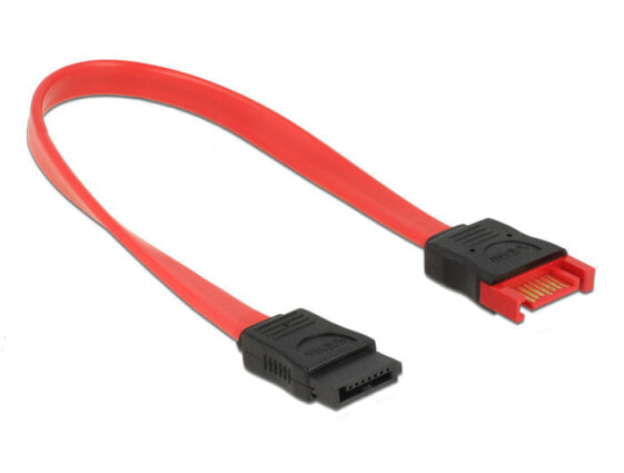 Delock 83952 - 0.2 m - SATA III - SATA 7-pin - SATA 7-pin - Male/Female - Black,Red