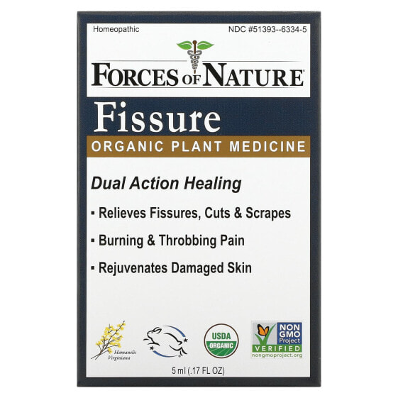Капли для приема внутрь Forces Of Nature Fissure, Organic Plant Medicine, 5 мл