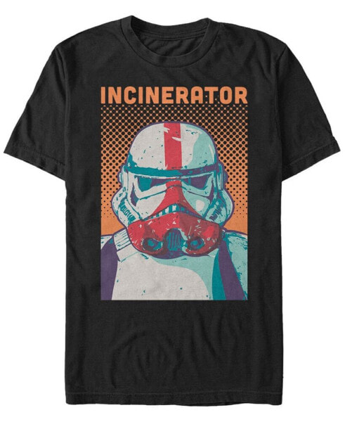 Star Wars The Mandalorian Incinerator Trooper Comic Portrait Short Sleeve Men's T-shirt