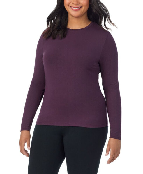 Plus Size Softwear Long-Sleeve Crewneck Top