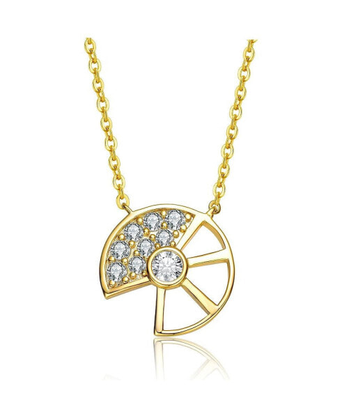 Gigi Girl Stylish Teens/Young Adults 14K Gold Plated Cubic Zirconia Charm Necklace