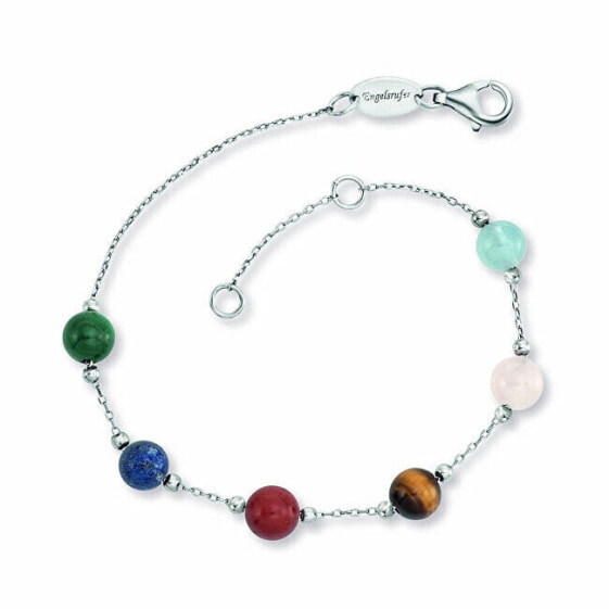 Silver bracelet with precious stones ERB-LILGEM-6ST