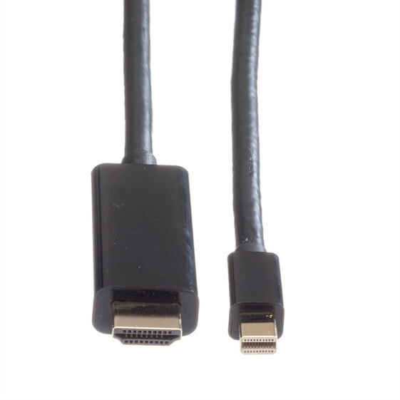 ROLINE Mini DisplayPort Cable - Mini DP-UHDTV - M/M - 1 m - 1 m - Mini DisplayPort - Male - Male - Straight - Straight