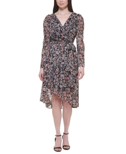 Платье с поясом и тюльпанной подолом Tommy Hilfiger для женщин