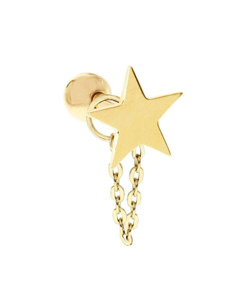 Bodifine 10K Gold Star Chain Tragus