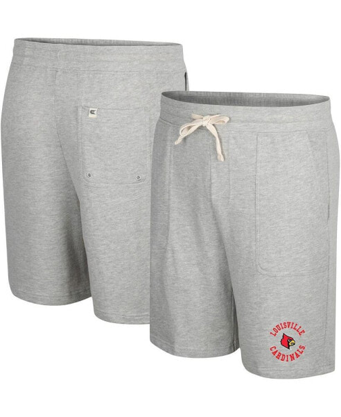 Men's Heather Gray Louisville Cardinals Love To Hear This Terry Shorts