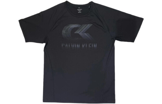 Футболка спортивная CK Calvin Klein logo мужская черная 4MS1K134