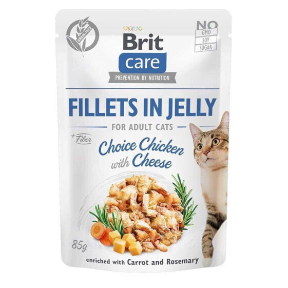 BRIT Care Fillets In Jelly Chicken And Cheese 85g Wet Cat Food