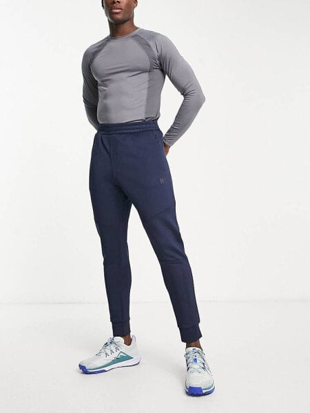HIIT slim fit jogger in tricot in navy