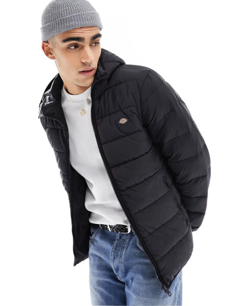 Dickies waldenburg mid layer puffer jacket in black