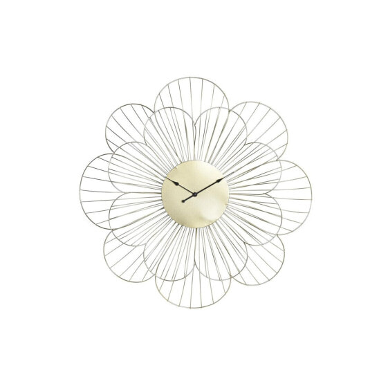 Настенное часы DKD Home Decor Цветок Позолоченный Металл (57 x 4 x 57 cm)
