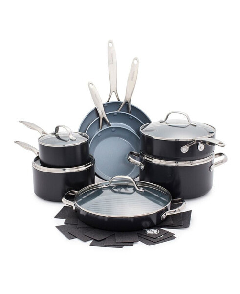 Valencia Pro Ceramic Nonstick 16-Piece Cookware Set