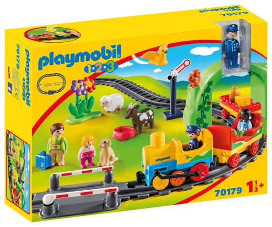 игровой набор с элементами конструктора Playmobil 1.2.3. Мой первый поезд 70179