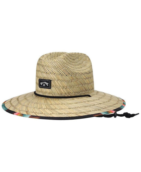 Men's Natural Tides Print Beach Straw Hat