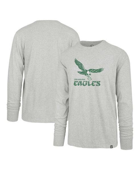Men's Gray Distressed Philadelphia Eagles Premier Franklin Long Sleeve T-shirt