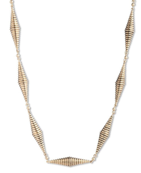 Gold-Tone Textured 24" Strand Necklace