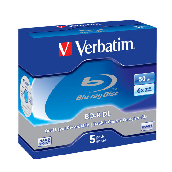 Диск Blu-ray Verbatim 43748 50 GB BD-R в Jewelcase, 5 шт.