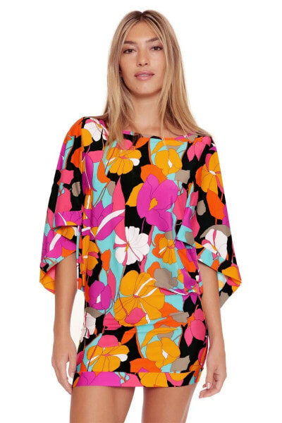 Trina Turk Women's Standard Gemini Swim Tunic Cover Up, Multicolor, L