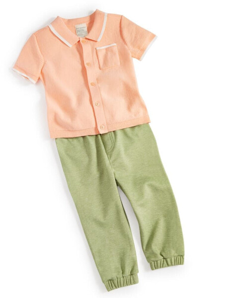Baby Boys Sweater Polo and Pants, 2 Piece Set, Created for Macy's