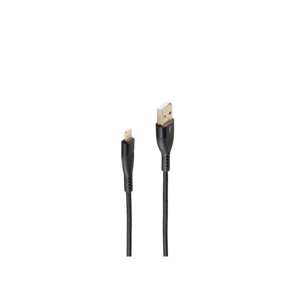 ShiverPeaks BS20-73025 - 1 m - Lightning - USB A - Male - Male - Black