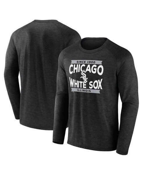 Men's Black Chicago White Sox Heroic Play Raglan Long Sleeve T-shirt