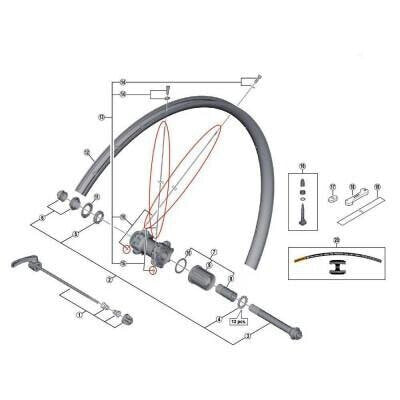 Колесо велосипедное SHIMANO Spoke Wheel M8000 TL 29