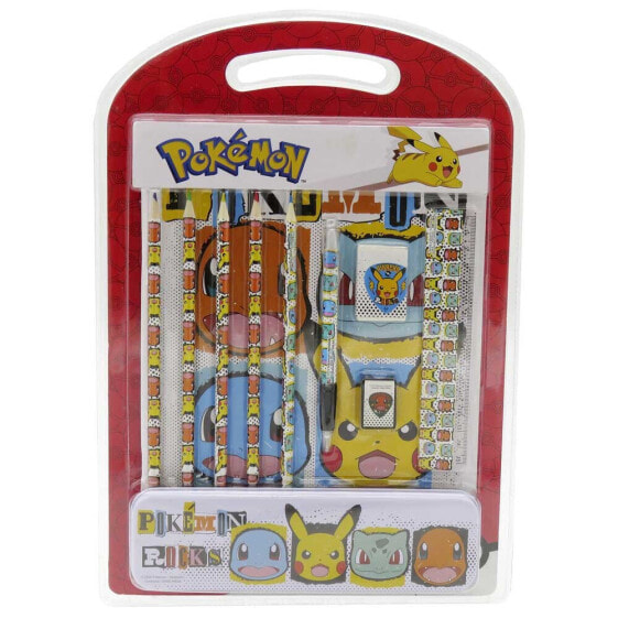POKEMON Stationery Set With Metal Pencil Case