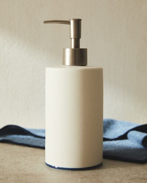 Ceramic bathroom soap dispenser