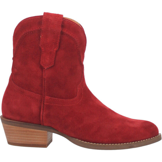 Dingo Tumbleweed Roper Round Toe Booties Womens Red Casual Boots DI561-600