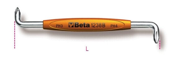 Beta Tools Wkrętak kątowy dwustronny Philips Ph1-2 125mm (012380201)