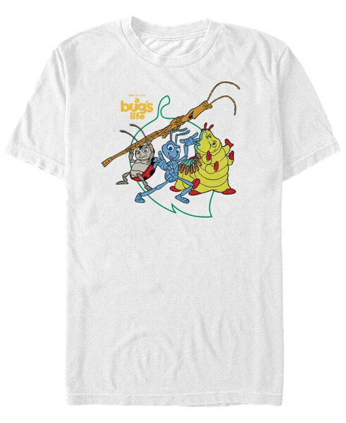 Disney Pixar Men's A Bug's Life Big Leaf Group Shot Short Sleeve T-Shirt