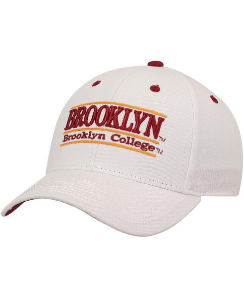 Men's The White Brooklyn College Bulldogs Classic Bar Structured Adjustable Hat
