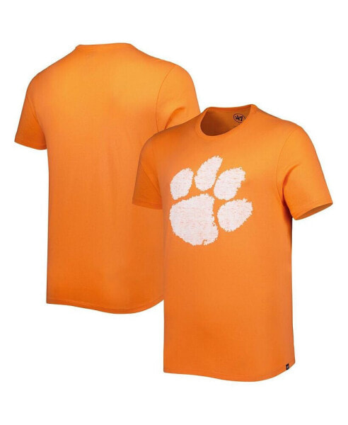 Футболка мужская '47 Brand с принтом Clemson Tigers оранжевого цвета
