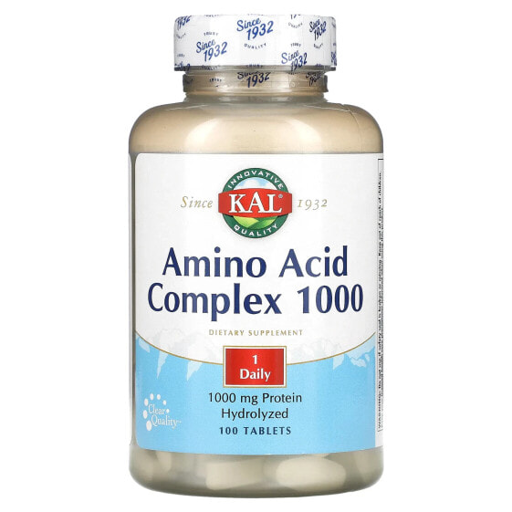 Аминокислоты KAL Amino Acid Complex 1000, 100 таблеток