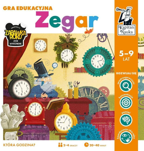 Edgard Kapitan Nauka. Gra edukacyjna. Zegar