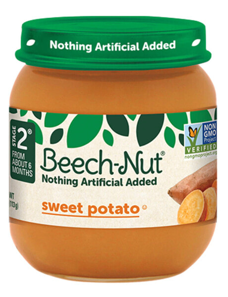 Детское пюре Beech-Nut 10 шт, от 6 месяцев и выше, Сладкий картофель из бука и ореха