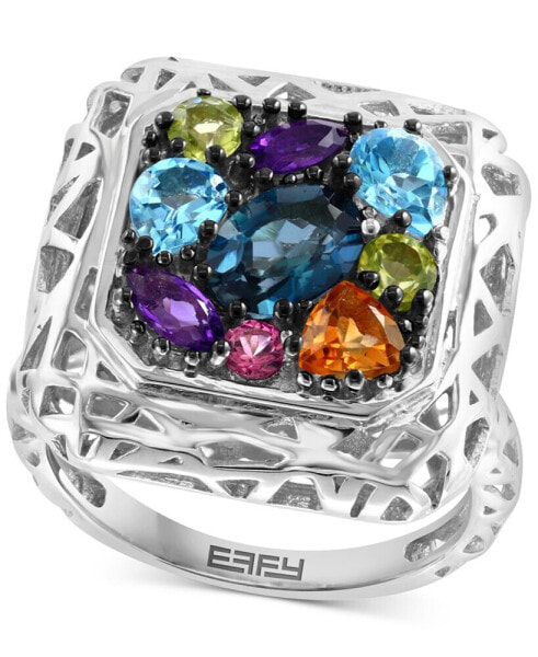 EFFY® Multi-Gemstone Cluster Ring (2-1/3 ct. t.w.) in Sterling Silver